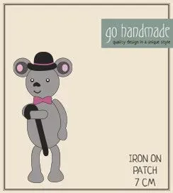 Go Handmade Elliot Bügelpatch Gentlemann 7cm Aufnäher