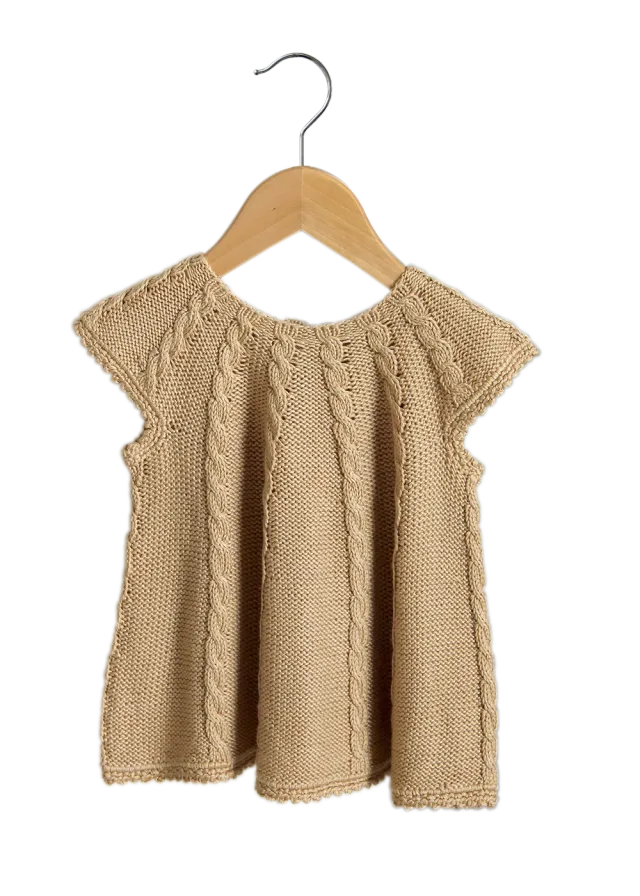 Go Handmade Dress Cable Strickanleitung 3-6 Monate Zopf